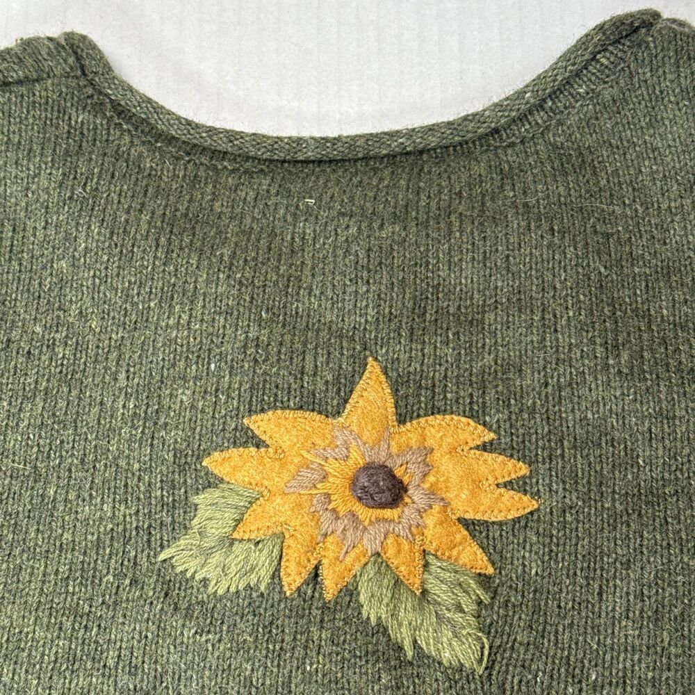 GrandmaCore Vtg 90s Autumn Harvest Cardigan Sweater 2X Embroidery Pumpkin Angora - Picture 12 of 12